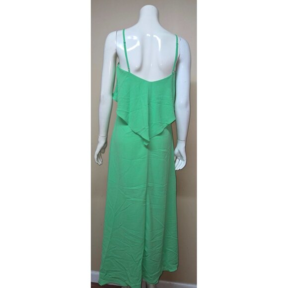 SUNDAY in BROOKLYN Anthropologie Green  Spaghetti Strap Maxi Dress Size Small - Picture 4 of 6